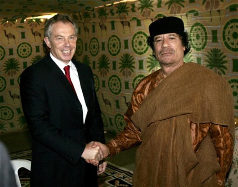 Tony Blair, Moammar Gadhafi